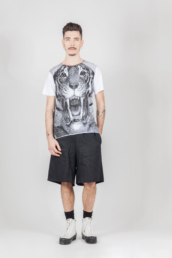 Tiger white t-shirt - Natural Born Humans Store