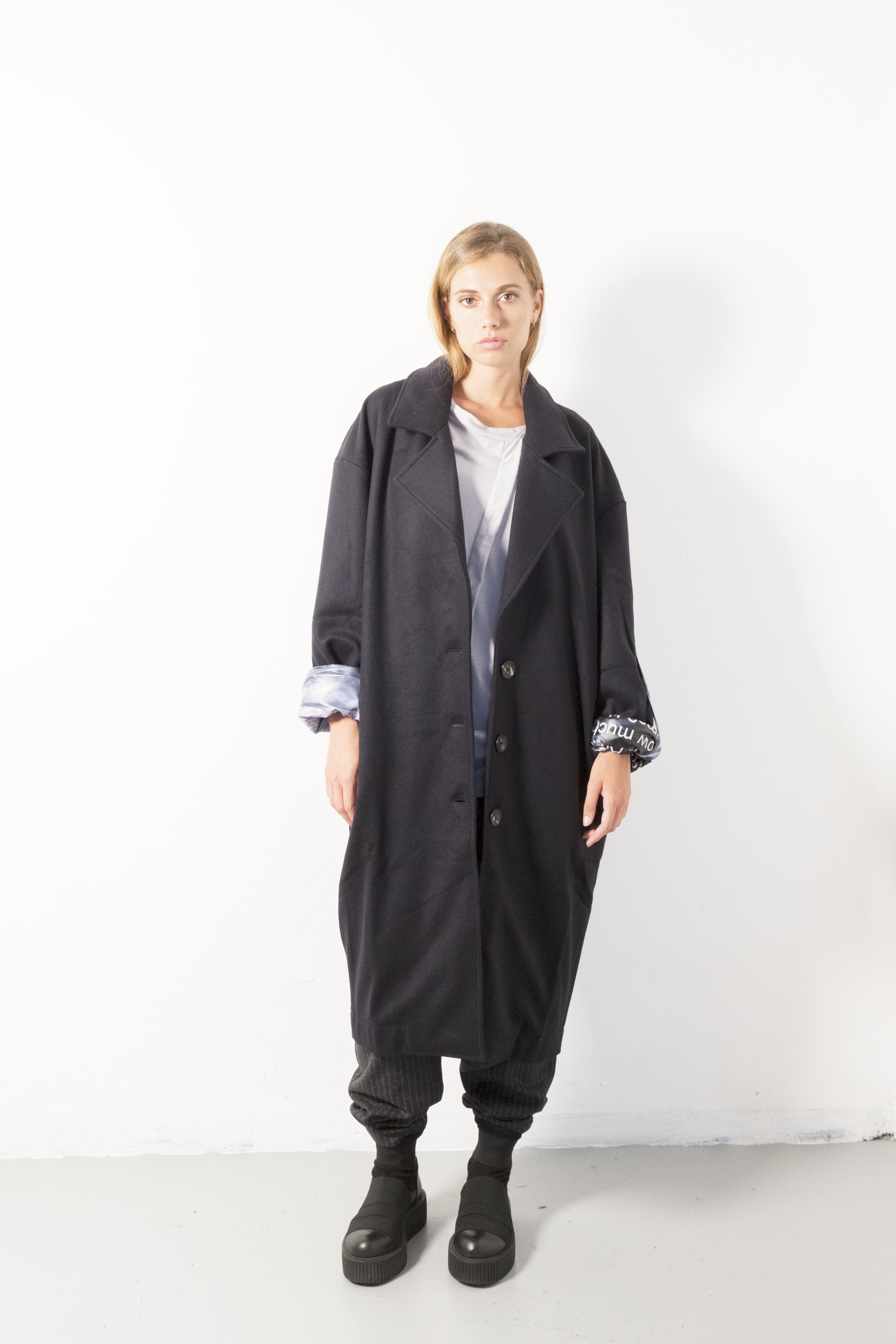 Printed Lining Over Blue coat - Natural Born Humans Store