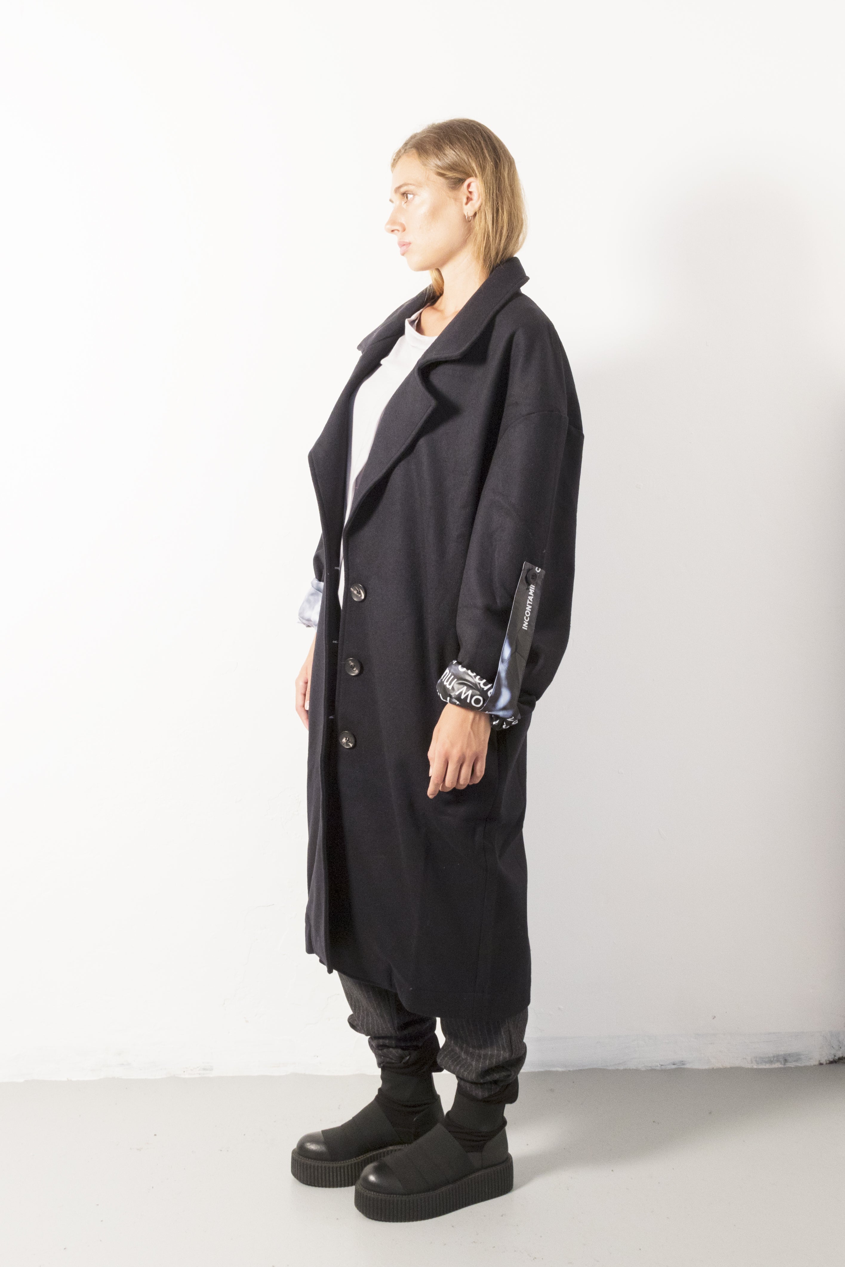 Printed Lining Over Blue coat - Natural Born Humans Store