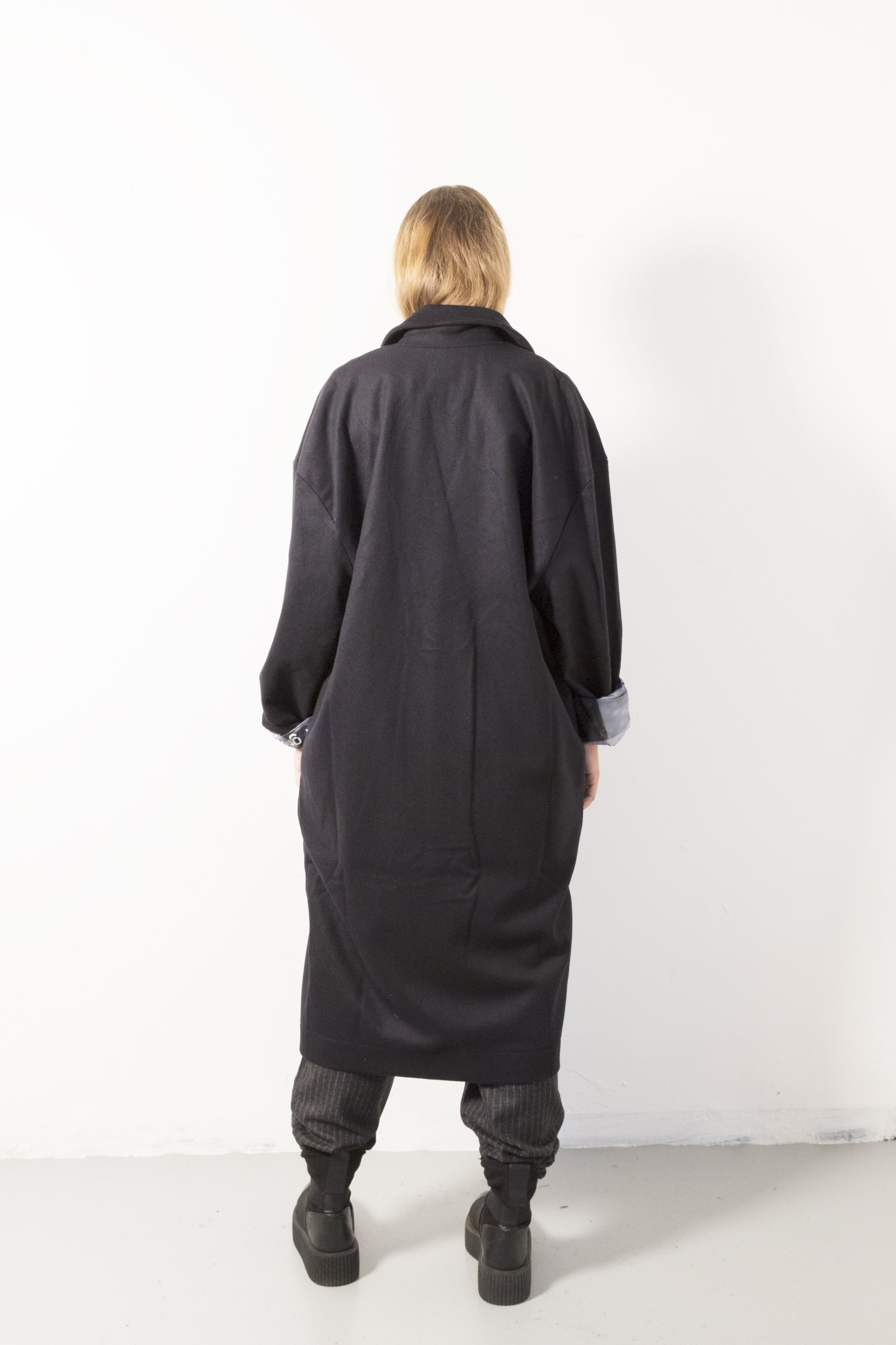 Printed Lining Over Blue coat - Natural Born Humans Store