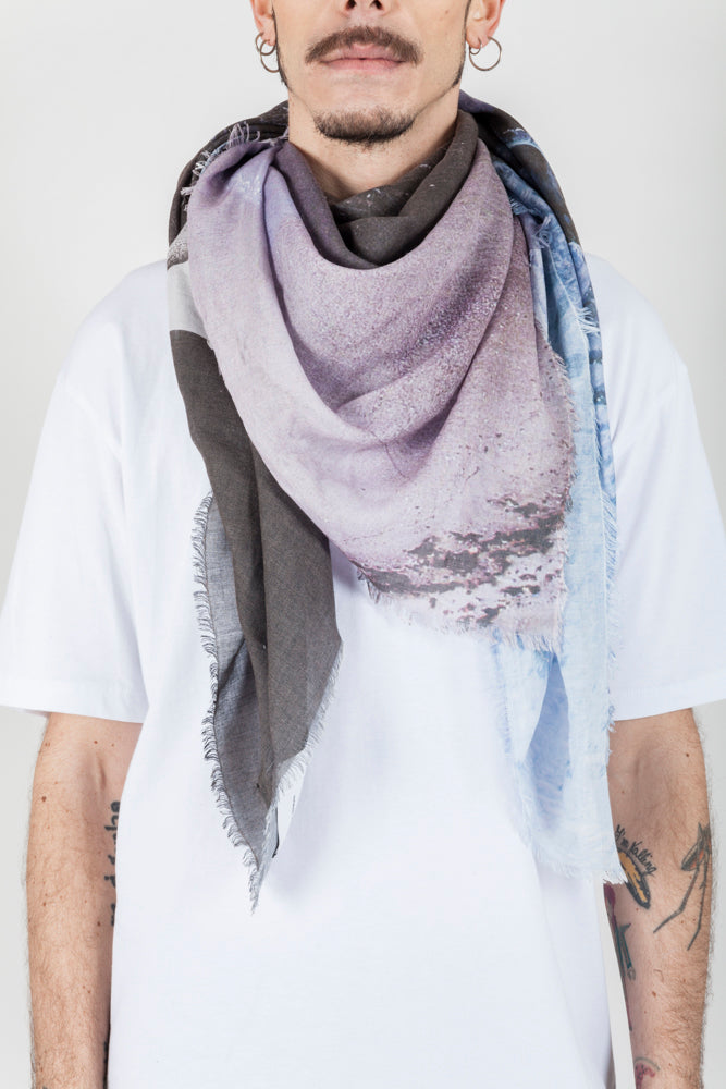 Purple grey whale scarf - Natural Born Humans Store