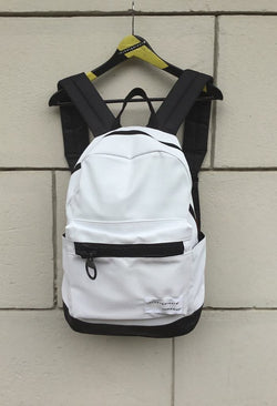 Big zip White Backpack - Natural Born Humans Store
