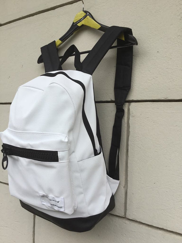 Big zip White Backpack - Natural Born Humans Store