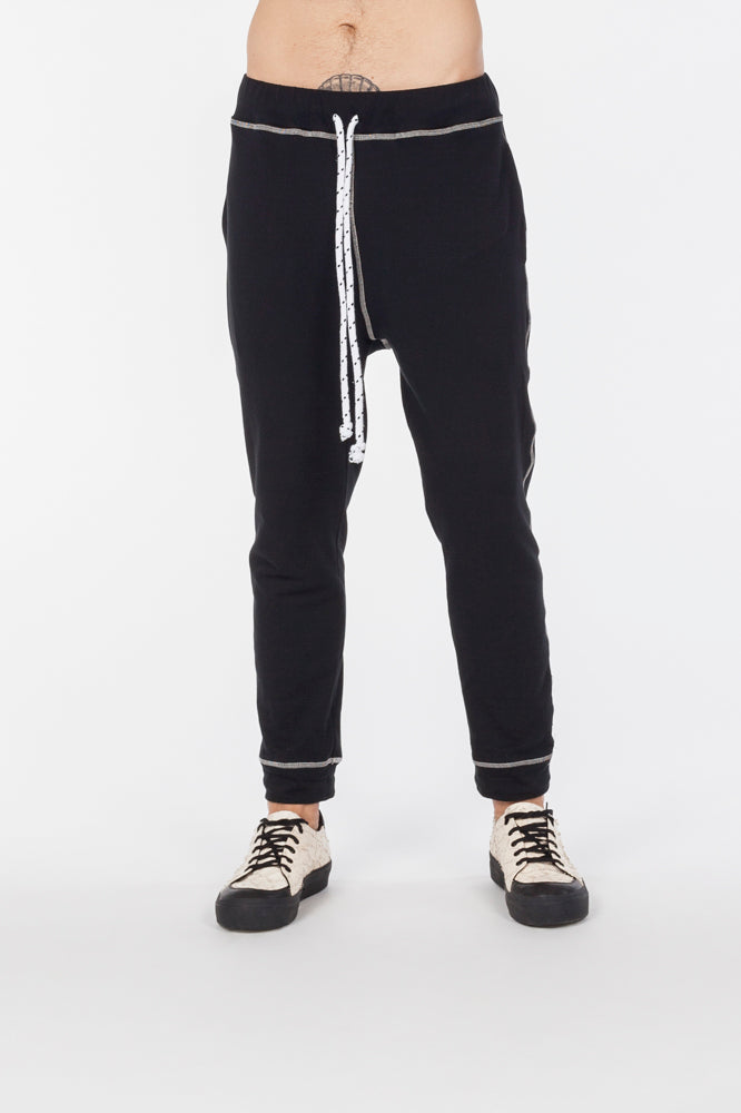 White seams rope pant