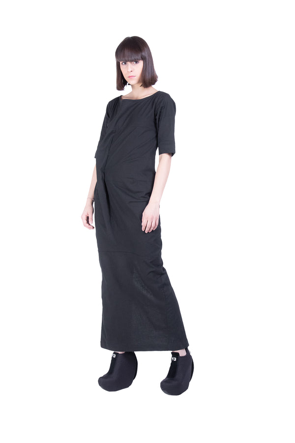 Short Sleeves Linen Tube Dress - Natural Born Humans Store